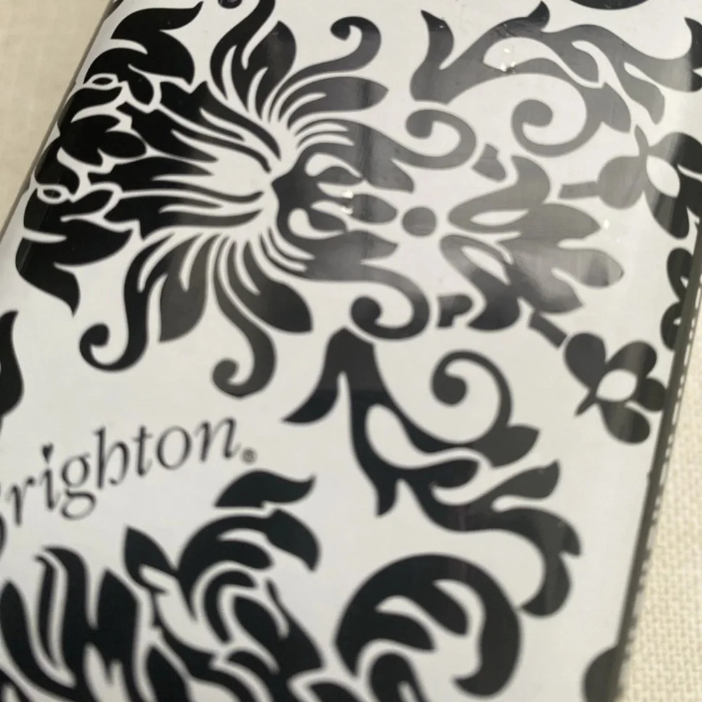 BRIGHTON‎ Black & White Filigree SUNGLASSES Eyeglasses Storage CASE Tin EMPTY